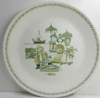 Vintage Figgio Turi Design Market Pottery Ceramic Dinner Plate Norway