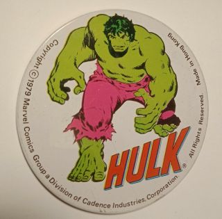Marvel Hulk 1979 Badge Vintage