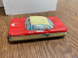 Vintage Japan 4” Friction Tin Toy Car 1950 