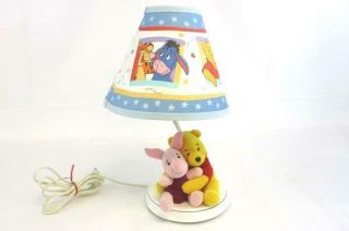 Vintage Disney Winnie - The - Pooh And Piglet Plush Table Lamp By Dolly Inc