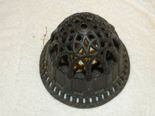 Vintage Cast Iron Counter Top String Twine Holder Dispenser Open Bee Hive
