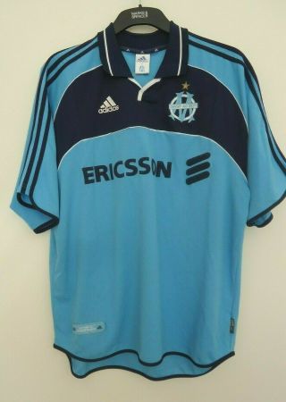 Olymipque De Marseille Vintage Away Football Shirt By Adidas Seasons 2000/01 Xl