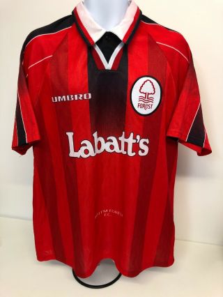 Vintage 1996/1997 Nottingham Forest Home Football Shirt - Size Extra Large