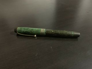 Vintage Jade Green Parker Duofold Fountain Pen Triple Band Cap