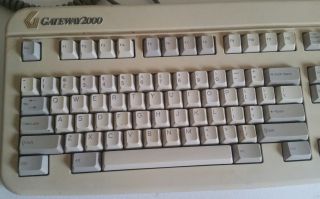 Vintage Gateway 2000 Keyboard 2189013 Clicky for PC PS/2 Mechanical 2
