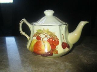 Vintage Palsy Royal Worcester Fruit Demitasse Teapot W Lid