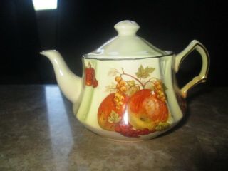 Vintage Palsy Royal Worcester Fruit Demitasse Teapot w Lid 3