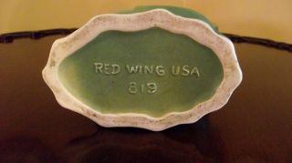 Vintage Red Wing Green Swirl Pitcher 819 12 