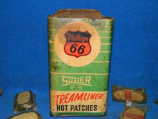Vintage Phillips 66 Shaler Hot Patches Gas Station Tire Repair Shop Box of 24 2