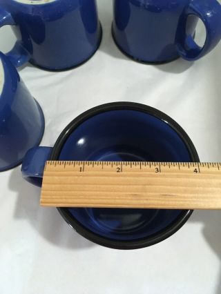 Vintage Marlboro Unlimited Coffee Mugs Blue Speckled Stoneware Set Of 4 190943 4