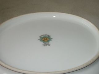 Vintage Noritake M Oval Vegetable Serving Bowl 10 x 8 in Gold & Rose Floral Trim 3
