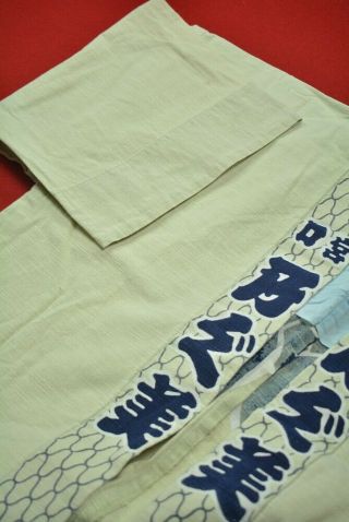 AQ56/540 Vintage Japanese Kimono Cotton Antique Boro HAPPI Kusakizome 6
