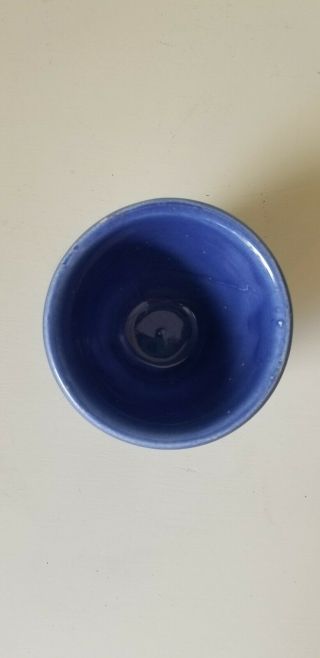 Vintage Art Deco Shawnee Art Pottery Blue Planter 3 Footed 5