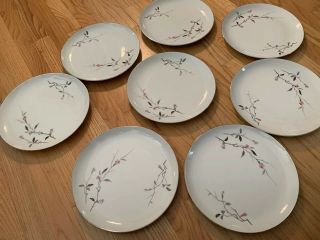 Vtg Cherry Blossom 1067 Fine China of Japan 42 Piece Dinnerware Pink Gray Floral 2