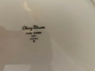 Vtg Cherry Blossom 1067 Fine China of Japan 42 Piece Dinnerware Pink Gray Floral 5