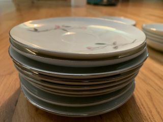 Vtg Cherry Blossom 1067 Fine China of Japan 42 Piece Dinnerware Pink Gray Floral 7