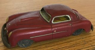 Vintage Haji Sports Car Friction Litho Tin Toy Japan 5 Inches