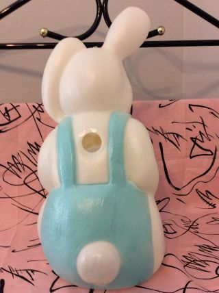 Vintage EMPIRE Easter Bunny Rabbit Plastic BLOWMOLD Boy w/Eggs 5