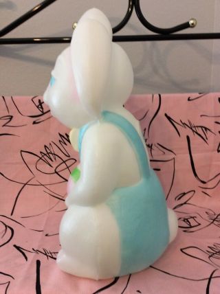 Vintage EMPIRE Easter Bunny Rabbit Plastic BLOWMOLD Boy w/Eggs 6