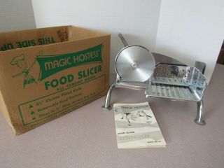 Vintage Magic Hostess Meat/food Slicer Hand Crank Retro Mh - 1cs/ Box