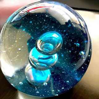 Vintage Awesome Murano Art Glass Paperweight Blue. 2