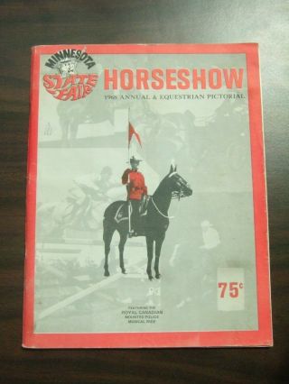 Vtg 1968 Minnesota State Fair Horse Show Official Program 82 Pages Advertising