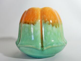 Art Deco Vintage Newtone Bakewells Australian Pottery Drip Glaze Vase Pot 2