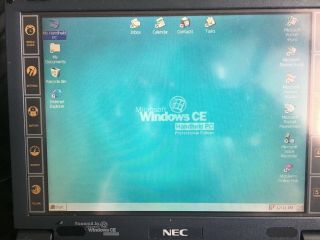 NEC MobilePro 800 Touchscreen Laptop Vintage1999 windows CE and memory 4mb card 4