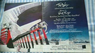 Vintage 1980 80s Pink Floyd The Wall Tour Music Concert Programme 2