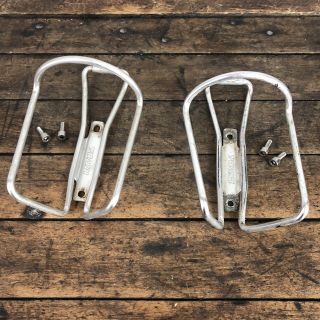 Vtg Specialized Water Bottle Cages Silver Japan Alloy Cage Mounting Screws