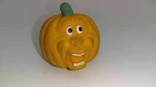 Vintage Russ Berry Mini Pumpkin Jack - O - Lantern Halloween Eraser Figure