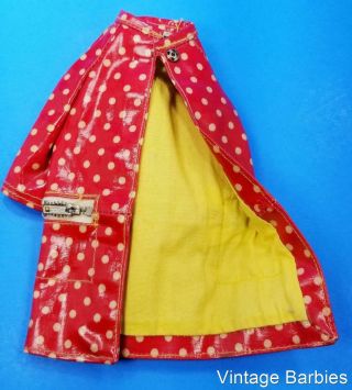 Francie Doll Polka Dot Rain Drops 1255 Coat Vintage 1960 