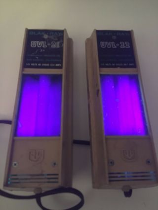 Blak - Ray Ultraviolet Light Uvl - 21 & Uvl - 22 Vintage Lights