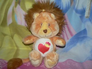13 " Plush Vintage Brave Heart Lion Care Bear Cousin Baby Boy Girl Gift 1980s Toy