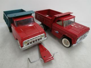 Pair Vintage Tonka Pressed Metal Toy Truck