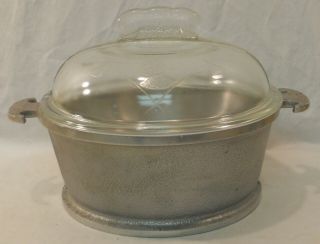 Vintage Guardian Service Ware Cast Aluminum Pan & Glass Lid 7 1/4