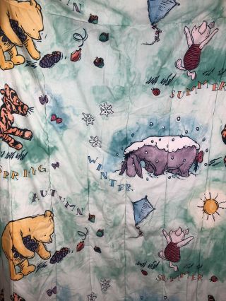 Vintage Winnie The Pooh And Friends Twin Comforter Reversible 4 Seasons