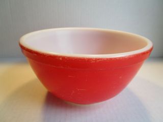 Vintage Pyrex Red Primary Color 402 Mixing Nesting Bowl 1 - 1/2 Qt