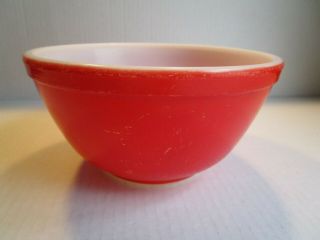 Vintage Pyrex Red Primary Color 402 Mixing Nesting Bowl 1 - 1/2 QT 4