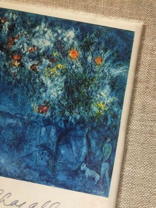 Marc Chagall Hand Signed Le Repos Custom Framed Vintage Print 12x13 5