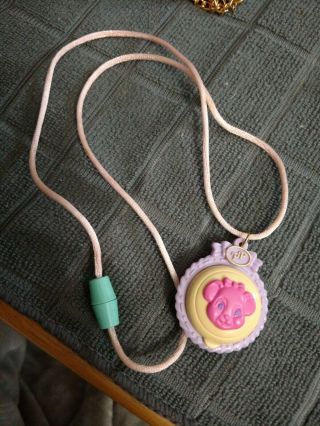 Vintage Polly Pocket 1994 Baby Bear Pendant Necklace Locket Rare Bluebird Toys