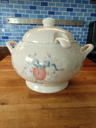 Vtg Soup Tureen With Lid & Ladle By International China Marmalade Geese Japan