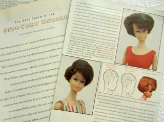 5p History Article,  Pics - Rare VTG 1964 Side Part Bubble Cut Barbie Doll 2