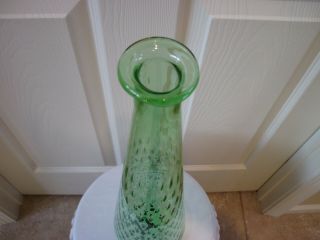 RETRO VINTAGE GREEN GLASS VESSEL 22 3/8 