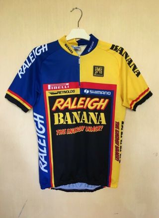 Sms Santini Cycling Jersey Vintage Raleigh Banana Pirelli Shimano