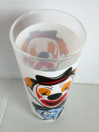 Vintage Happy Face Sad Face Clown Drinking Glass Beverage High Ball Tumbler 6 