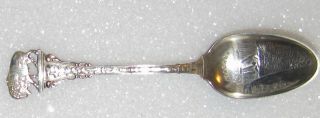 Souvenir Spoon Vintage Early 1900 Sterling Silver Buffalo York 1907 Great