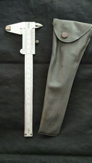 Vintage Mitutoyo Vernier Caliper 150 Mm (6 ") With Cover