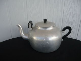 Vintage Large Church Hall Aluminium Teapot Art Deco Bakelite Handles 4lt 16 Cup