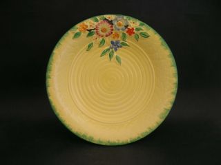 Crown Devon Garden Path Vintage Art Deco English China Dish Bowl Yellow C1930 Af